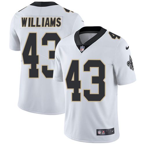 Men New Orleans Saints #43 Marcus Williams Nike White Vapor Limited NFL Jersey->new orleans saints->NFL Jersey